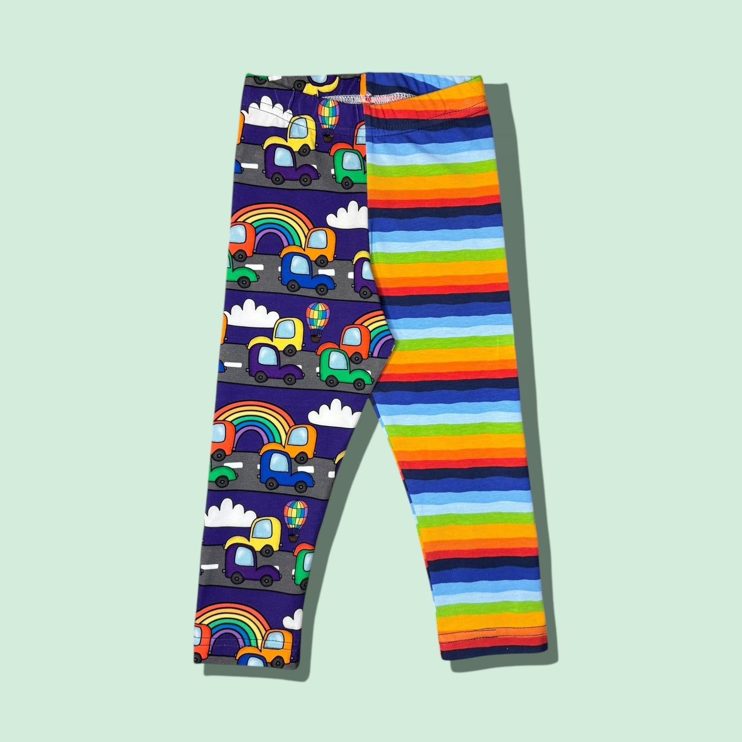 Rainbow Car Leggings - 18-24 months