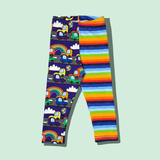 Rainbow Car Leggings - 18-24 months