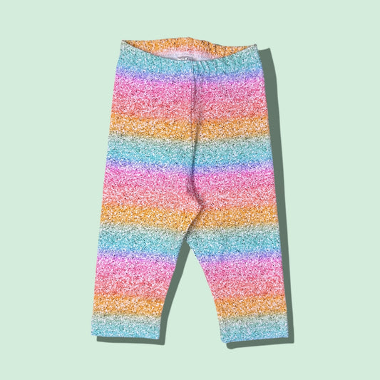 Rainbow Glitter-Effect Leggings - 3-6 months