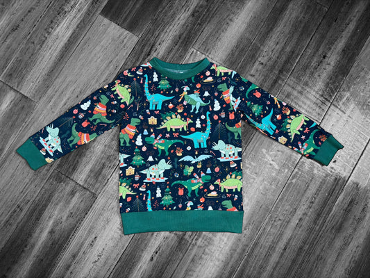 Handmade Cosy Dinosaur Christmas Jumpers
