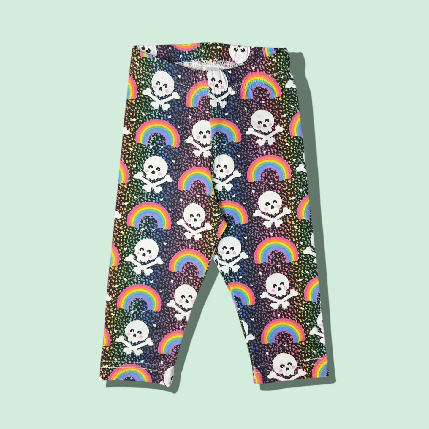 Rainbow Skull Leggings - 6-12 months