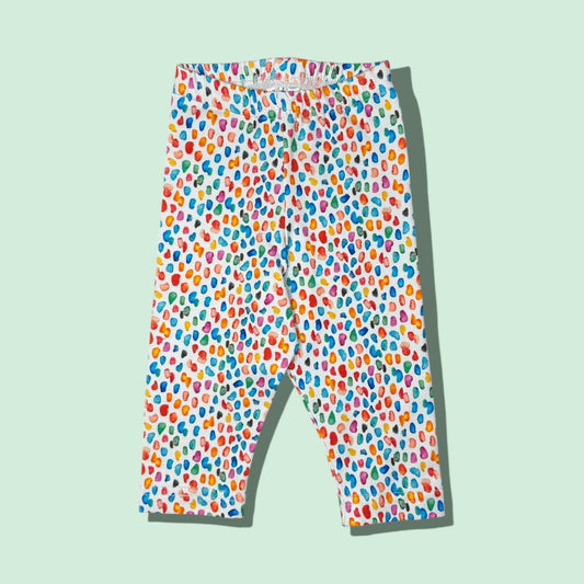Rainbow Spotty Leggings - 3-6 months