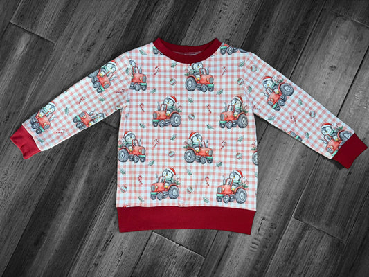 Handmade Penguin Tractor Christmas Jumpers