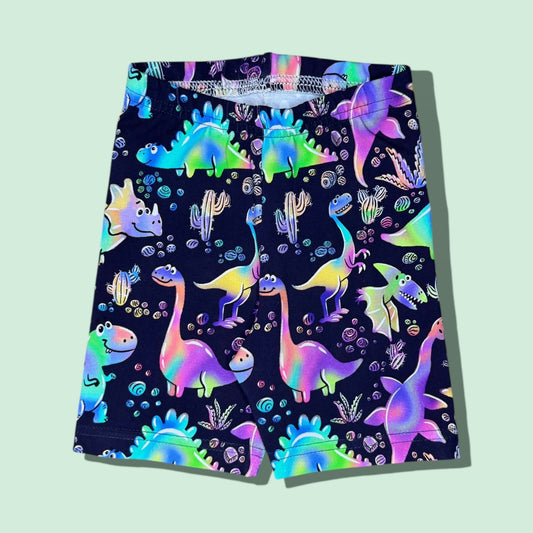 Neon Dino Shorts - 2-3 years