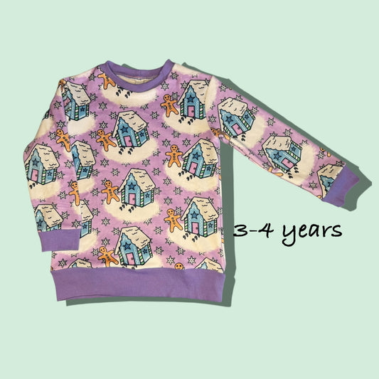 Gingerbread Squish Christmas Jumper 3-4 years